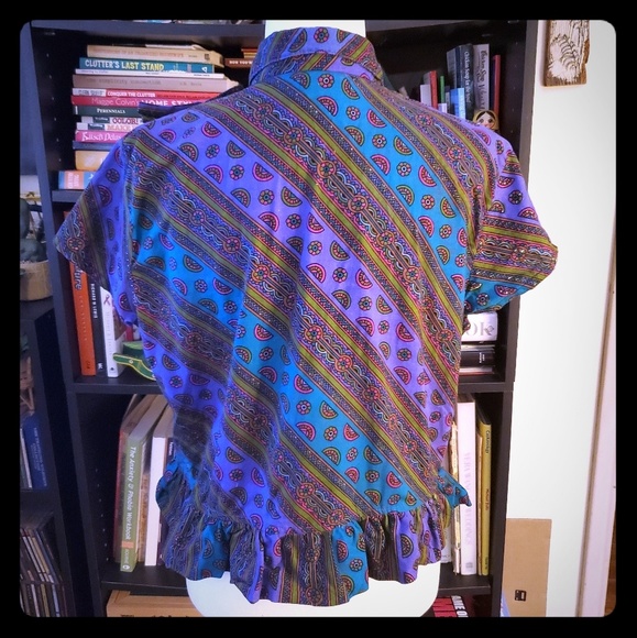 Vintage Cameo Rose Wrap Blouse - Picture 2 of 8